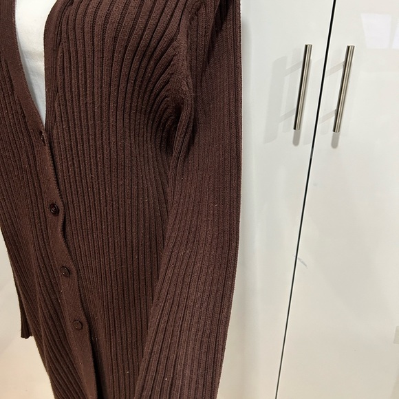 Worthington Chocolate Knit Cardigan - Picture 3 of 4